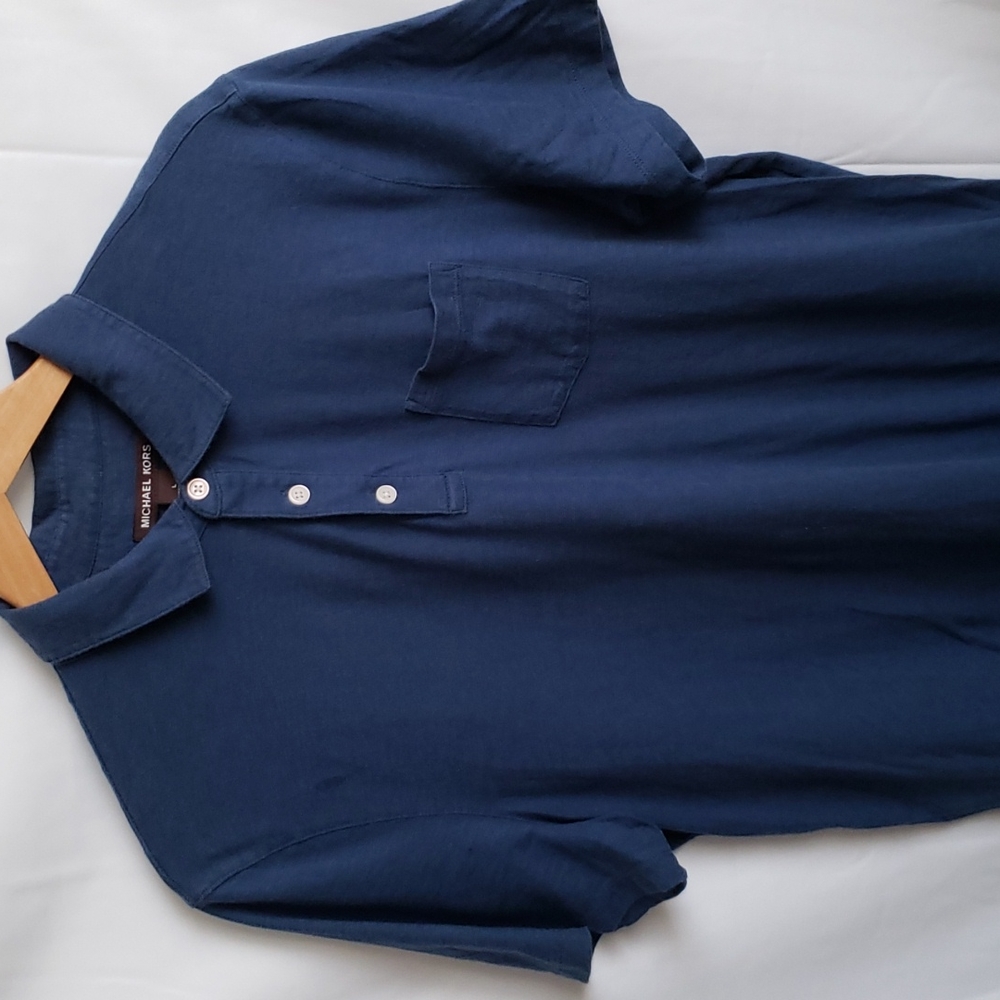 Michael Kors Mens collared cotton shirt